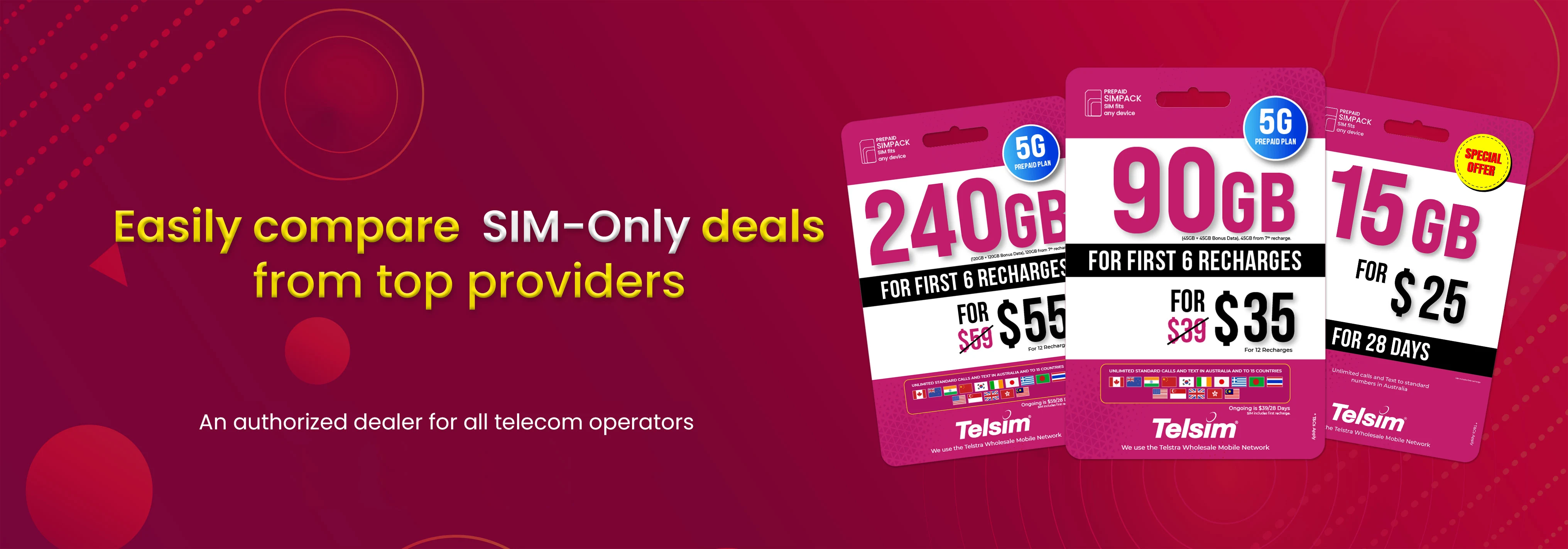 Easy compare Sim only Deals from the Top Providers, Top selling free simcards