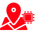 Red location pin on a map graphic with a SIM card chip icon, symbolizing nationwide network reach