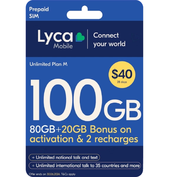 Lyca mobile 100GB
