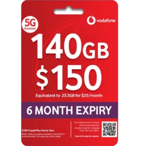 Enjoy great value with this 140GB prepaid plan for $150, valid for a full 6 months