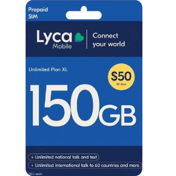 Lyca mobile 150GB