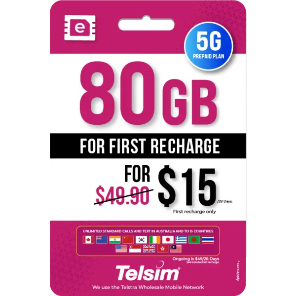 Telsim 80GB eSIM 28 Days