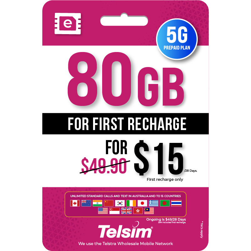 Telsim 80GB eSIM 28 Days